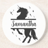 Unicorn Personalized Round Onderzetter (Voorkant)