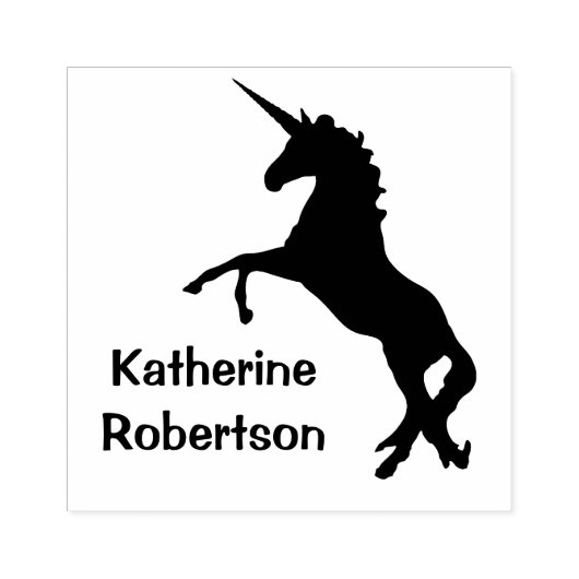 Unicorn Personalized Rubberstempel (Afrduk)