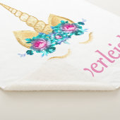 Unicorn Personalized Sherpa Blanket Sherpa Deken (3/4)