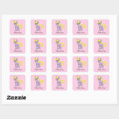 Unicorn Personalized Stickers Little Girl Seals (Vel)