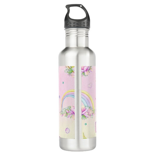 Unicorn Personalized Waterfles (Achterkant)