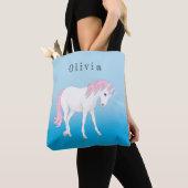 Unicorn Persoonlijke Canvas tas (Dichtbij)