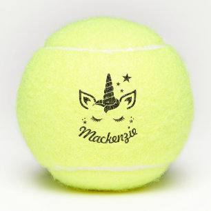 Unicorn Persoonlijke Kinder naam Tennisballen