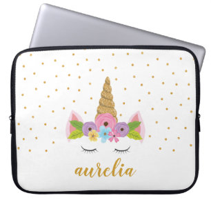 Unicorn persoonlijke laptophoes   Aangepaste kleur Laptop Sleeve