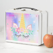Unicorn Persoonlijke metalen lunchbox (In situ)