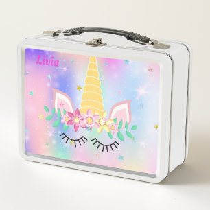 Unicorn Persoonlijke metalen lunchbox