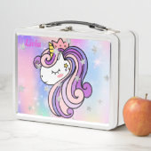 Unicorn Persoonlijke metalen lunchbox (In situ)