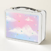 Unicorn Persoonlijke metalen lunchbox (Achterkant)