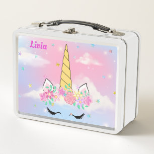 Unicorn Persoonlijke metalen lunchbox