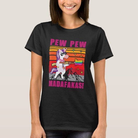 Unicorn Pew Pew Madafakas - Unicorn T-shirt (Voorkant)