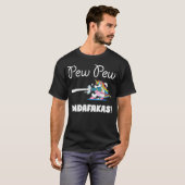 Unicorn PewPewPew Madafakas Unicorn Crazy Pew dabb T-shirt (Voorkant volledig)
