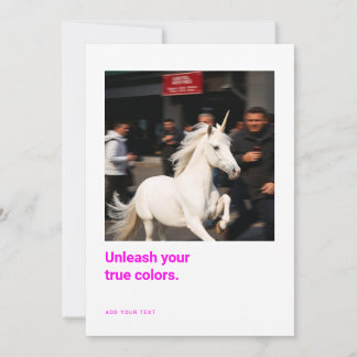 Unicorn Photo Encouragement Cards for creatives Bedankkaart