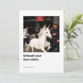 Unicorn Photo Encouragement Cards for creatives Bedankkaart (Staand voorkant)