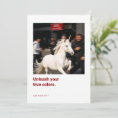 Unicorn Photo Encouragement Cards for creatives Bedankkaart (Staand voorkant)