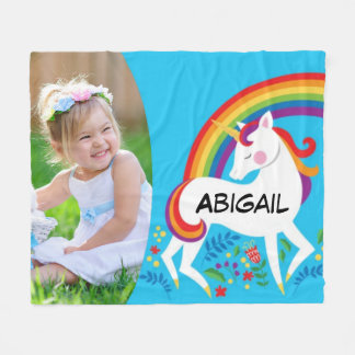Unicorn Photo Fleece Blanket Deken