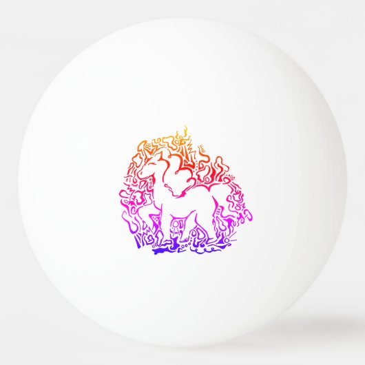 Unicorn Ping Pong Ball (Achterkant)