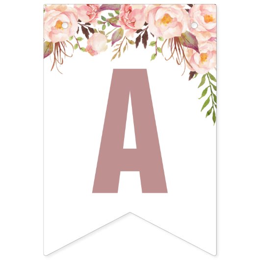 Unicorn Pink and Gold Birthday Party Banner (Derde vlag)