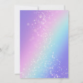 Unicorn Pink Ballerina Waterverf Floral Birthday Kaart (Achterkant)