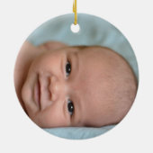 Unicorn Pink Cute Stars Aangepast fotomeisje Keramisch Ornament (Achterkant)