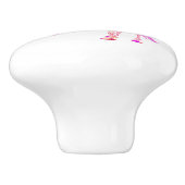 Unicorn Pink Girly Cute Keramische Knop (Zijkant)