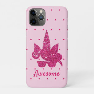 Unicorn Pink Glitter Cute Girly Kinder Case-Mate iPhone Case