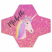 Unicorn Pink Glitter Sparkles Girls Persoonlijk Voetbal (Enkel)