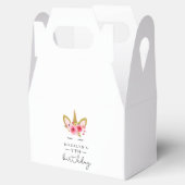 Unicorn Pink Gold Birthday Party Bedankdoosjes (Geopend)
