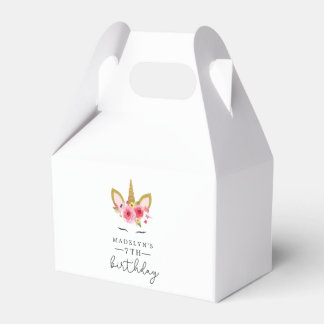 Unicorn Pink Gold Birthday Party Bedankdoosjes