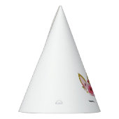 Unicorn Pink Gold Birthday Party Feesthoedjes (Links)