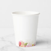 Unicorn Pink Gold Birthday Party Papieren Bekers (Achterkant)