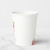 Unicorn Pink Gold Birthday Party Papieren Bekers (Links)