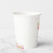 Unicorn Pink Gold Birthday Party Papieren Bekers (Rechts)