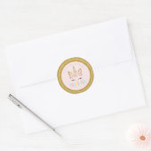 Unicorn Pink & Gold Party Favor Label Sticker Seal (Envelop)