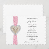 Unicorn Pink Lace Bridal Shower Kaart (Voorkant / Achterkant)