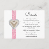 Unicorn Pink Lace Weddenschap Details Informatiekaartje (Voorkant)