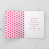 Unicorn Pink Merry-kleindochter Cute Feestdagen Kaart (Binnen)