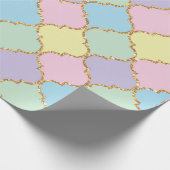 Unicorn Pink Paars Glitter Girly Birthday Cadeaupapier (Hoek)