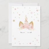 Unicorn Pinks 5X7 Uitnodiging (Achterkant)