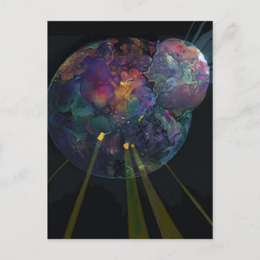 Unicorn Pod~ Briefkaart (Voorkant)