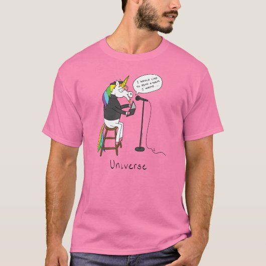 Unicorn Poetry Poet Funny T-shirt (Voorkant)