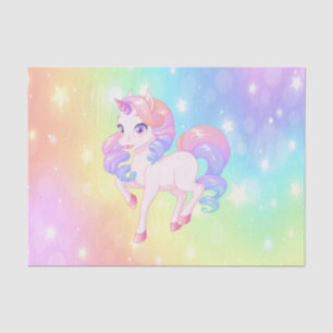 Unicorn Pony pastel regenboogstars ontkoppelen Tissuepapier