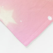 Unicorn Pony Rainbow Stars pasteel Girly Fleece Deken (Hoek)