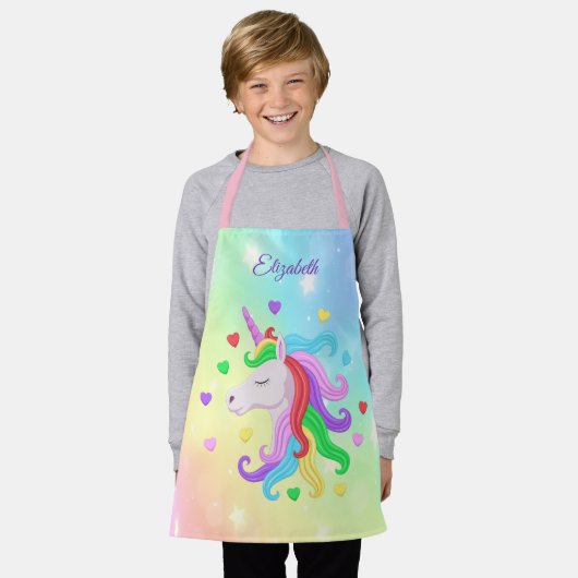 Unicorn Pony Rainbow Stars pastel Girly Magical Schort (Gedragen)