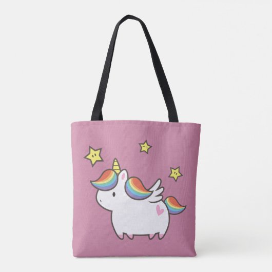 Unicorn Pony Tote Bag (Achterkant)