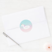 Unicorn Pool Party Favor Label Sticker Pool Party (Envelop)