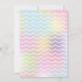 Unicorn Pool Party Invitation, Pool Bash Birthday Kaart (Achterkant)