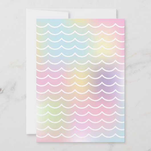 Unicorn Pool Party Invitation, Pool Bash Birthday Kaart (Achterkant)