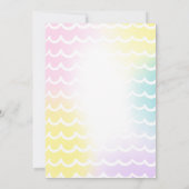 Unicorn Pool Party Invitation Pool Birthday Party Kaart (Achterkant)