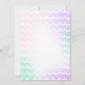 Unicorn Pool Party Invitation Pool Birthday Party Kaart (Achterkant)