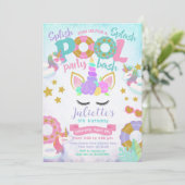Unicorn Pool Party Kaart (Staand voorkant)